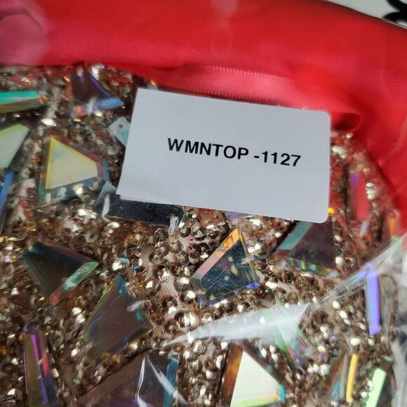 La Femme Size 2 Embellished Cut Out Dress - Picture 11 of 11